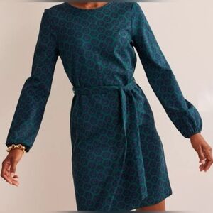 Boden Violet Ponte Shift Dress in the color Emerald Night Sz 6p
